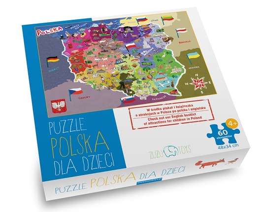 Puzzle Polska dla dzieci ZUZU TOYS