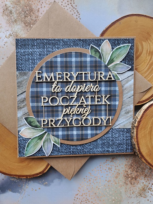 kartki scrapbooking Kartka z okazji przejścia na emeryturę dla mężczyzny (koperta)