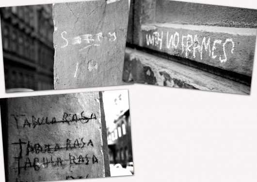Kolekcja 3 kartek pocztowych street art chaju