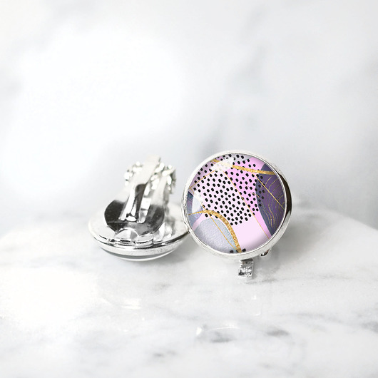 klipsy KLIPSY "modern PINK" AUTORSKIE  różne rozmiary