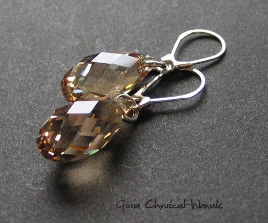 kryształ Swarovski briolety golden shadow Gosia Chruściel-Waniek