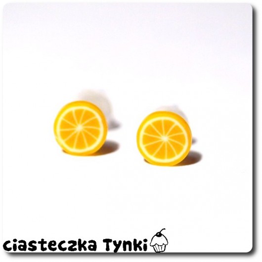 kolczyki pomarańcze ciasteczkatynki