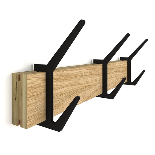 wieszaki Wieszak ścienny drewniany 40 cm