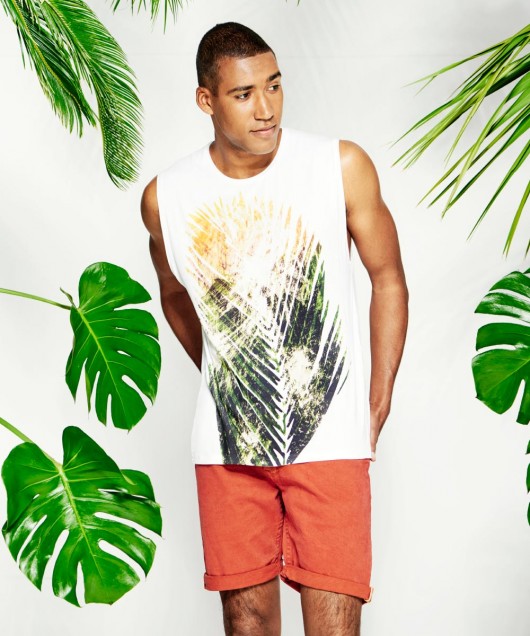 Sunset leaf t-shirt SELVA SELVA
