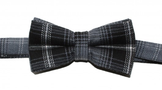 Mucha gotowa bowstyle czarno-szara krata bowstyle