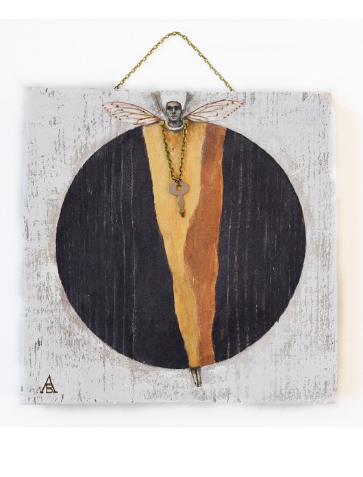 obrazy Anioł Klucznik XV obraz ręcznie malowany na drewnie
