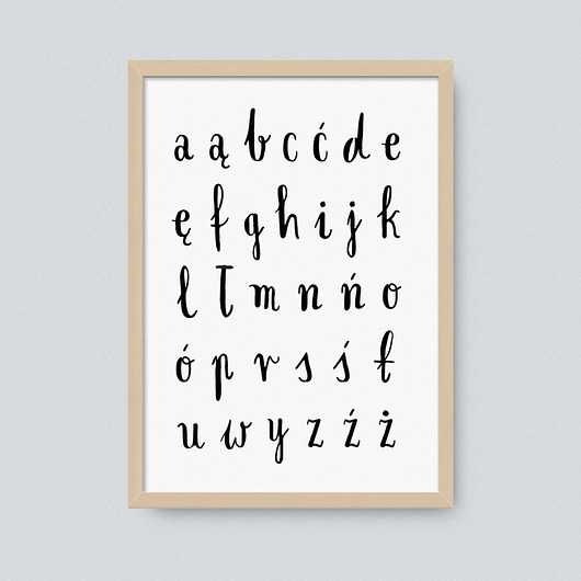 obrazy i plakaty do pokoju dziecięcego ALFABET II | ABECADŁO | plakat A3 / 30x40