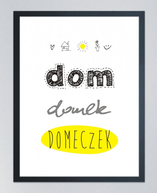 DOM, domek, domeczek - Poster 30x40 cm KOKO by HOKO