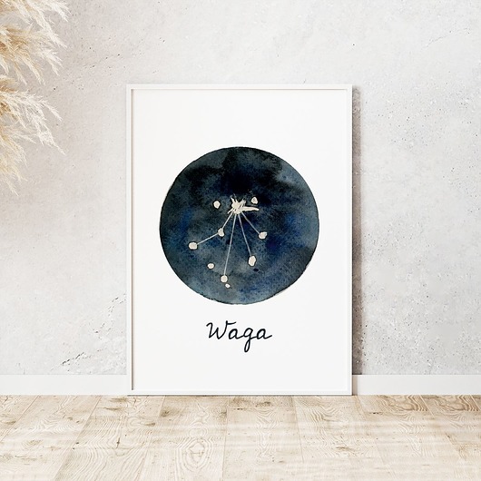 Plakat Znak Zodiaku Waga trochę na ścianę