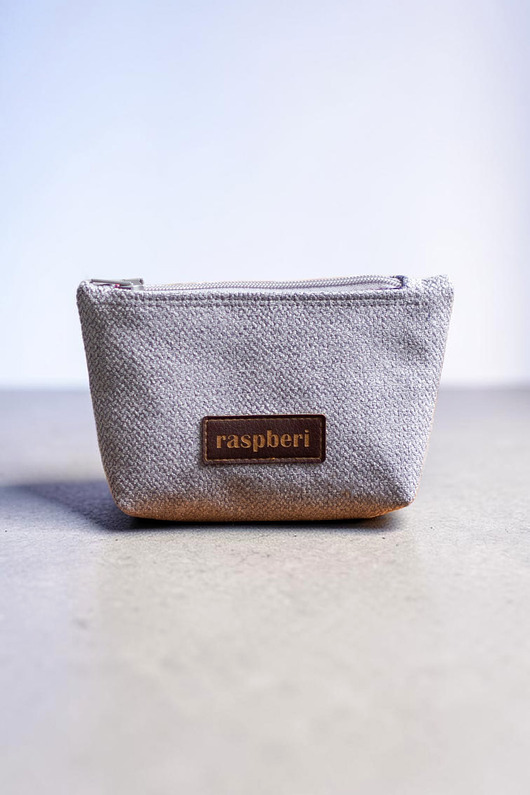 pokrowce i etui - na klucze Jasnoszare plecione etui na klucze