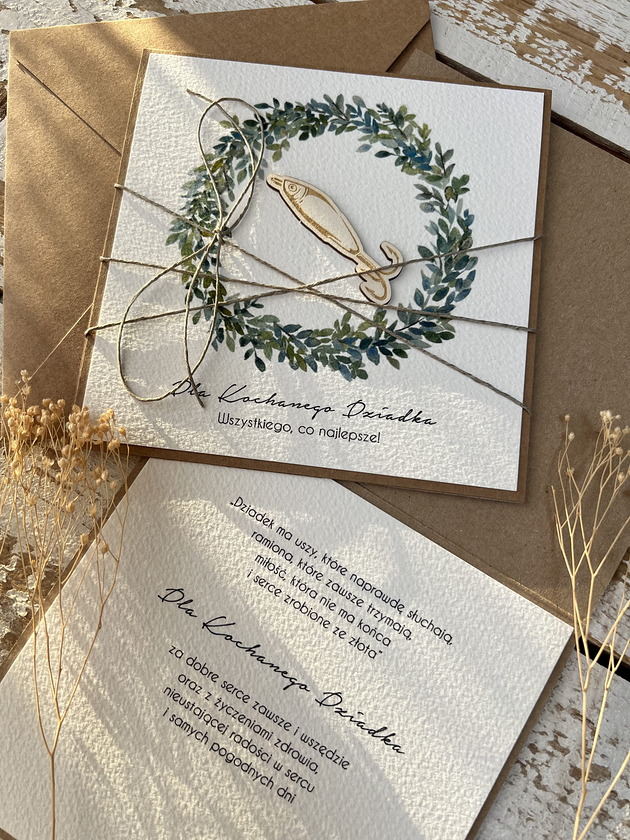 kartki scrapbooking Ręcznie robiona kartka dla dziadka - pomysł na prezent na