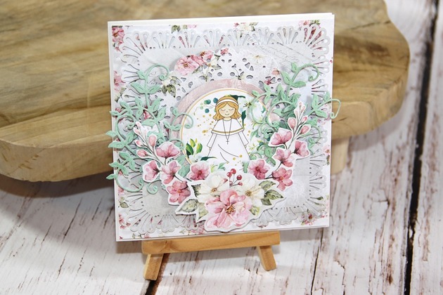 kartki scrapbooking Kartka na Komunię