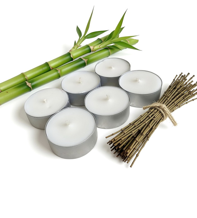 świeczniki i świece Bamboo Vetiver 6 szt./ tealight 85g- wosk sojowy (dostępne inne zapachy)
