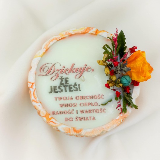 świeczniki i świece Świeca sojowa Dziękuję, że jesteś 