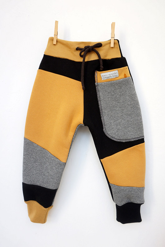 PATCH PANTS spodnie 104 - 152 cm  szary & czarny Mimi Monster