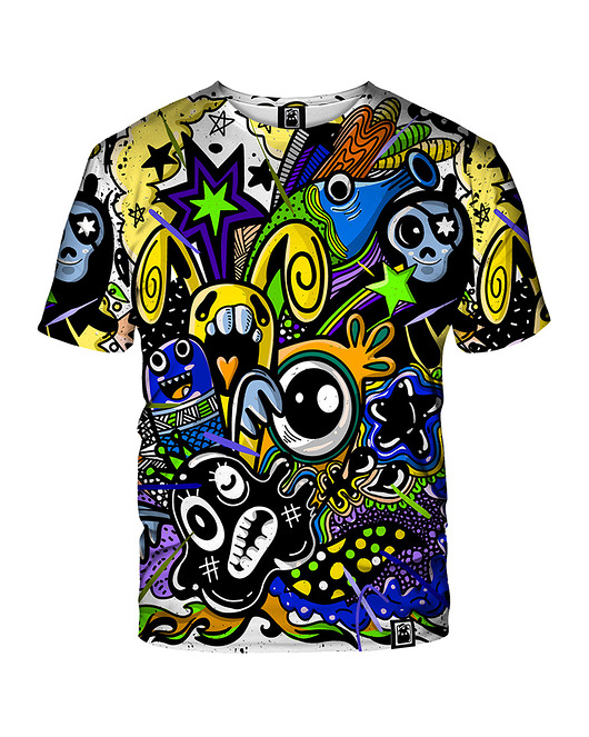 t-shirty męskie Męski T-shirt DR.CROW Doodle