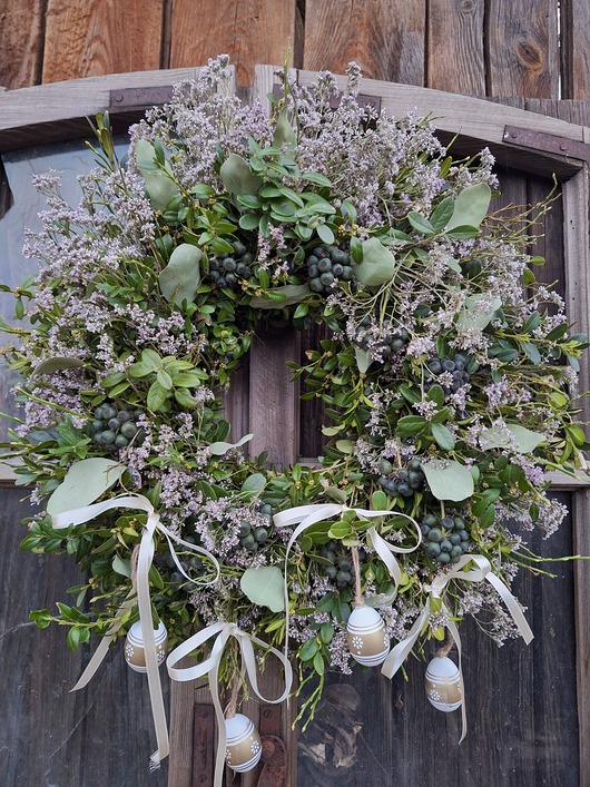 wianki wielkanocne Wianek Wielkanocny Wiosenny wianek na drzwi lub stół