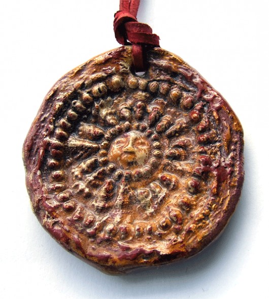 AMULET SŁOŃCE za grosik MARIAELA
