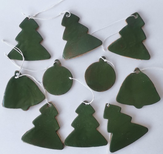 ozdoby choinkowe Komplet ceramicznych ozdób na choinkę