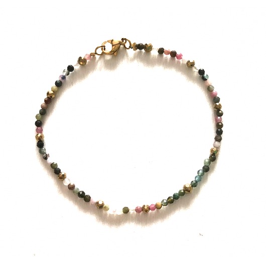 bransoletki - inne Bransoletka z kolorowych turmalinów