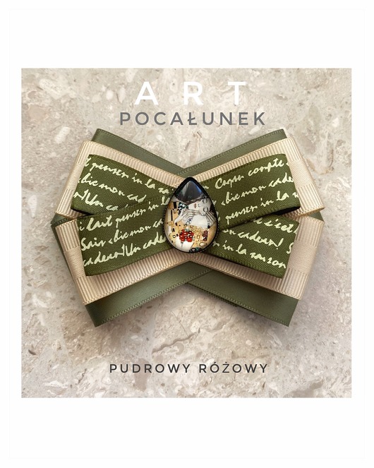 broszki Brosza  ART z Obrazem Pocałunek  Klimt