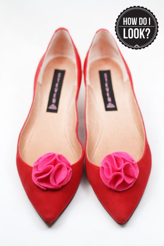 Felt Flower - Pink - klipsy do butów HowDoILook