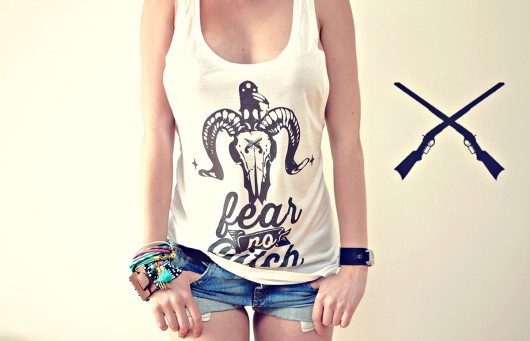 Fear no Bitch_Low Cut Racerback DONT NEED NO SAMURAI