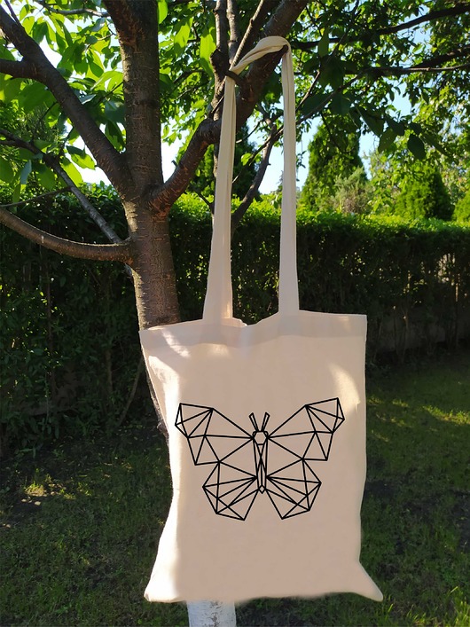 Torba bawełniana z nadrukiem Motyl ART ORGANIC
