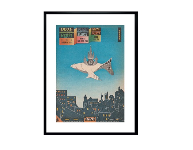 grafiki i ilustracje Oprawiona okładka czasopisma Przekrój z 1989 r, proj. Daniel Mróz