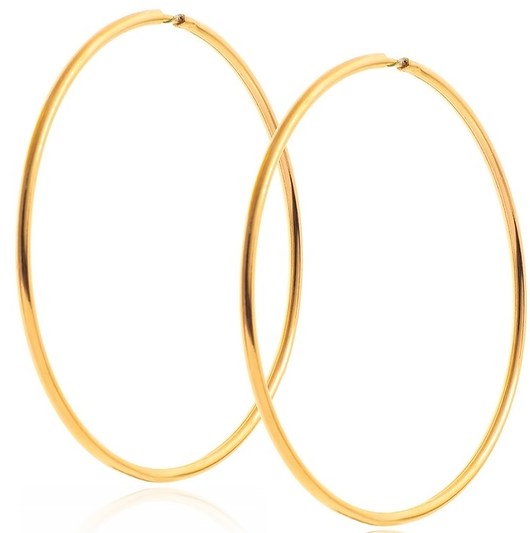 Kolczyki koła 7cm - srebro 925 pozłacane Coccola JEWELLERY
