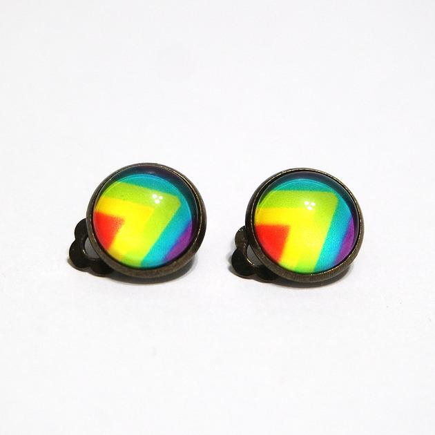 klipsy Klipsy - Tęczowe, brąz