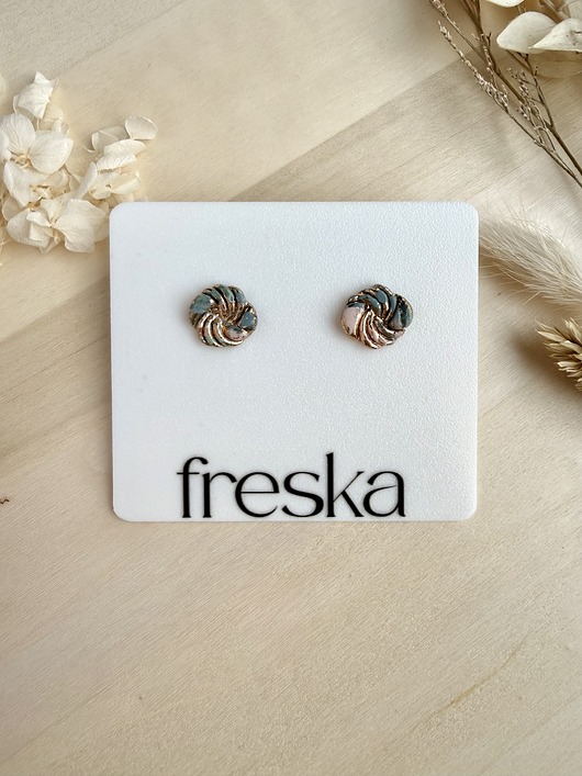 kolczyki z masy plastycznej Kolczyki Plecione - limitowana kolekcja English Garden