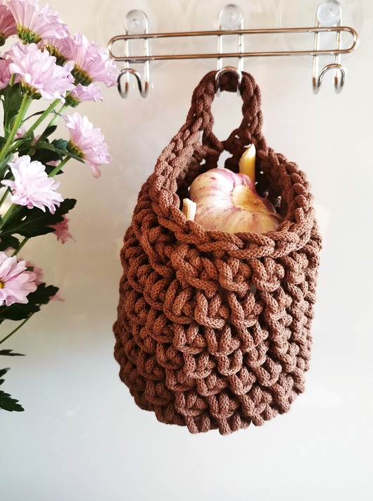 pojemniki kuchenne Koszyk na czosnek, cebulę i orzechy