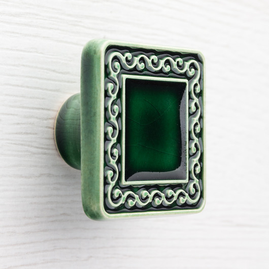 gałki do mebli Gałka do mebli zieleń butelkowa, wz.17