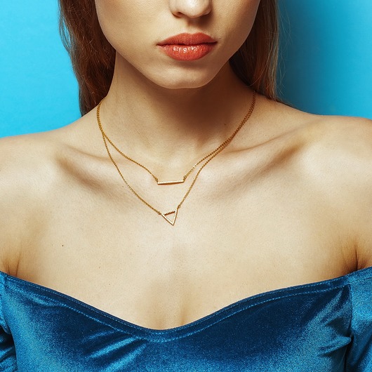  Naszyjnik podwójny z cyrkoniami Srebro 925  Coccola JEWELLERY
