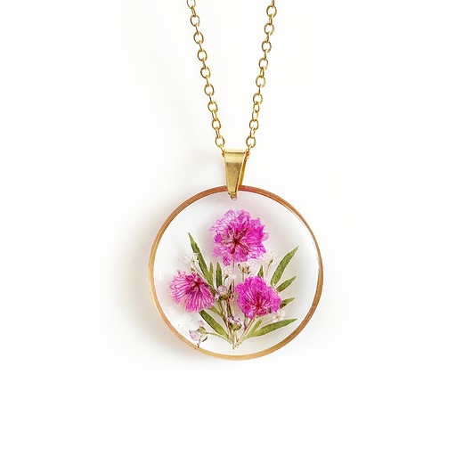 naszyjniki - inne Naszyjnik z kwiatami, prezent na święta