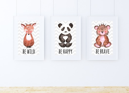 3 plakaty dla dzieci / TO BE A4 Well Wall