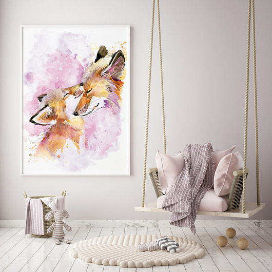 Plakat Lisia Rodzinka A3 - 29x7 x 42 cm HOG STUDIO