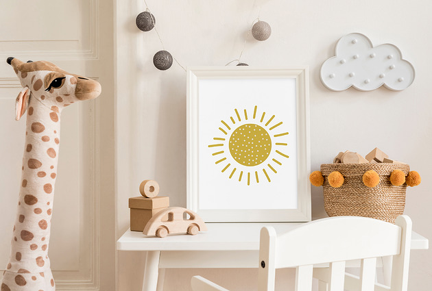 obrazy i plakaty do pokoju dziecięcego Słońce - plakat do pokoju dziecka