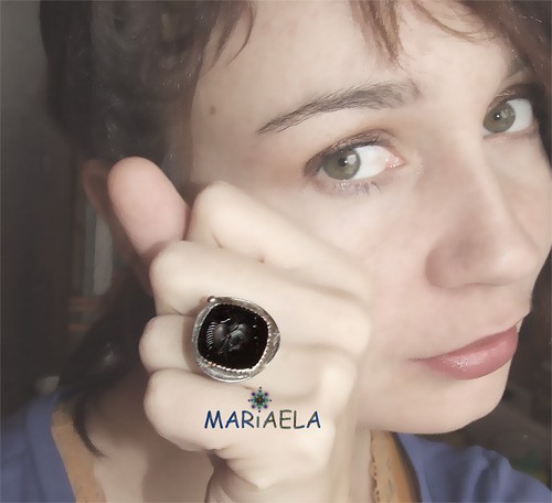 RZYMSKI PIERŚCIEŃ CZARNY MARIAELA