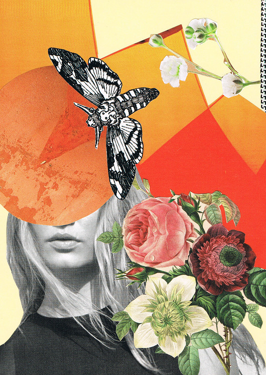 plakaty Plakat Jak ćma - Kolaż analogowy - wydruk