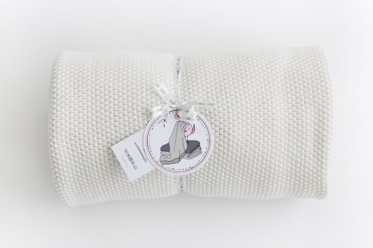 Koc bawełniany ecru Petit Coco Petit Coco