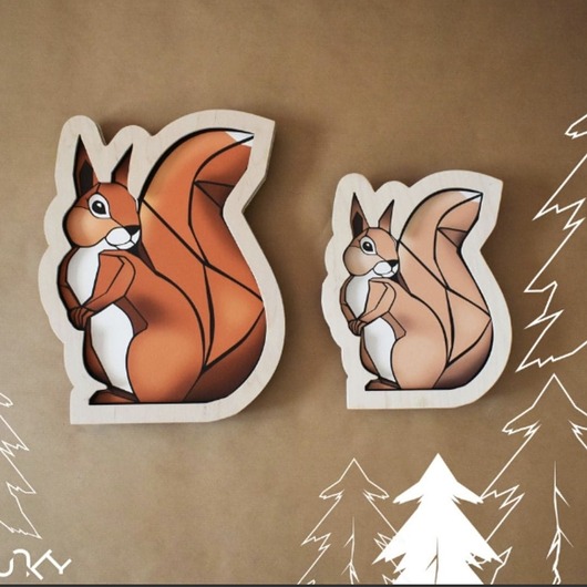 lampy do pokoju dziecka Lampka nocna Unky - Wiewiórka