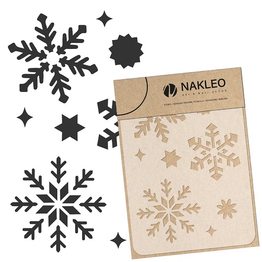 tapety i naklejki ścienne Szablon malarski // craft & scrapbooking // ŚNIEŻYNKI