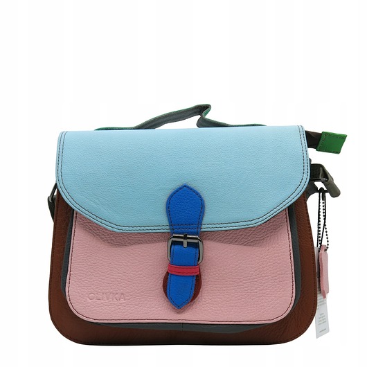 torby na ramię Torebka do ręki na ramię skórzana damska oryginalna kolorowa OLIVKA