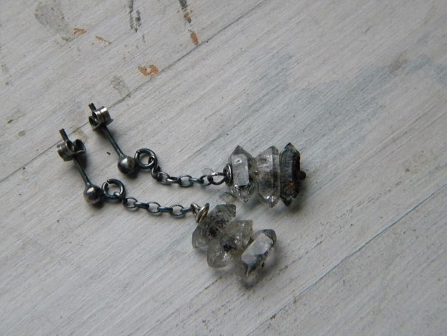 diament herkimer   - kolczyki Beata Trotter