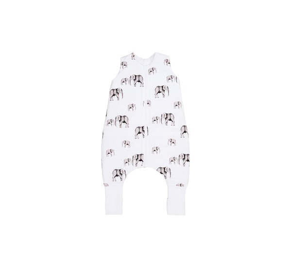 śpiwory i rożki niemowlęce Śpiworek do spania z nogawkami/skarpetkami 1,75 TOG - DUŻE SŁONIE