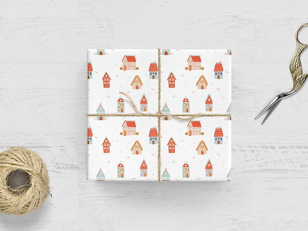 akcesoria różne papier do pakowania - zimowy plakacik 213w