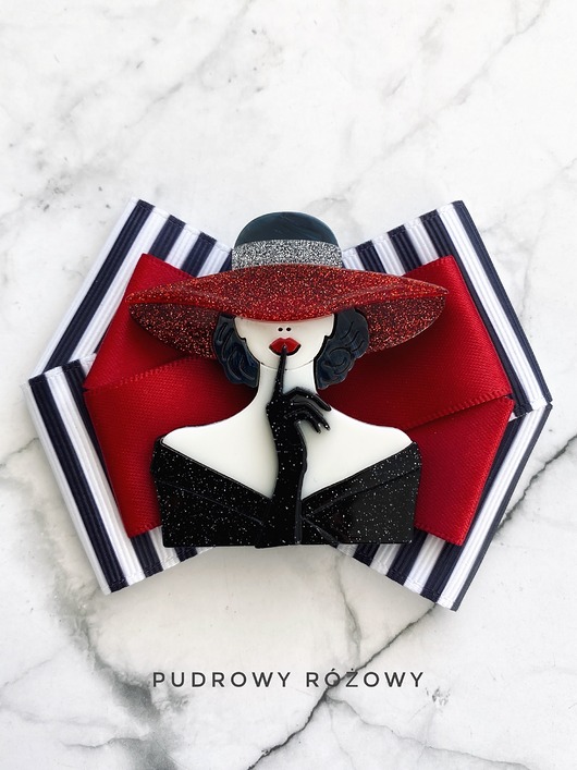 broszki Kolekcja Pop Art Dama  Brosza z Damą 1 szt