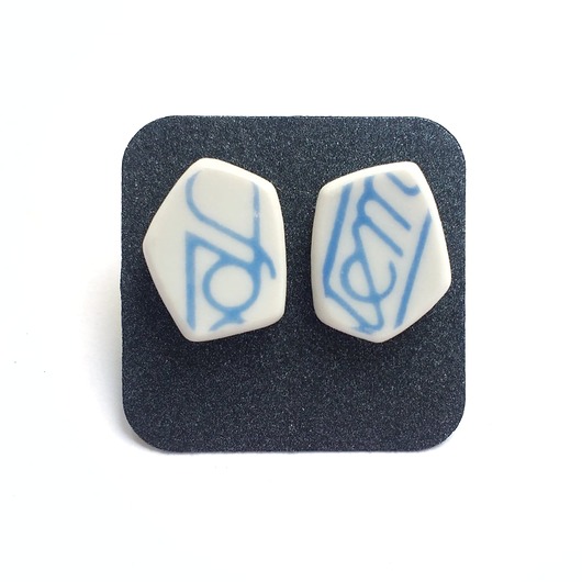 Kolczyki ceramiczne Społem biżuteria z talerzy